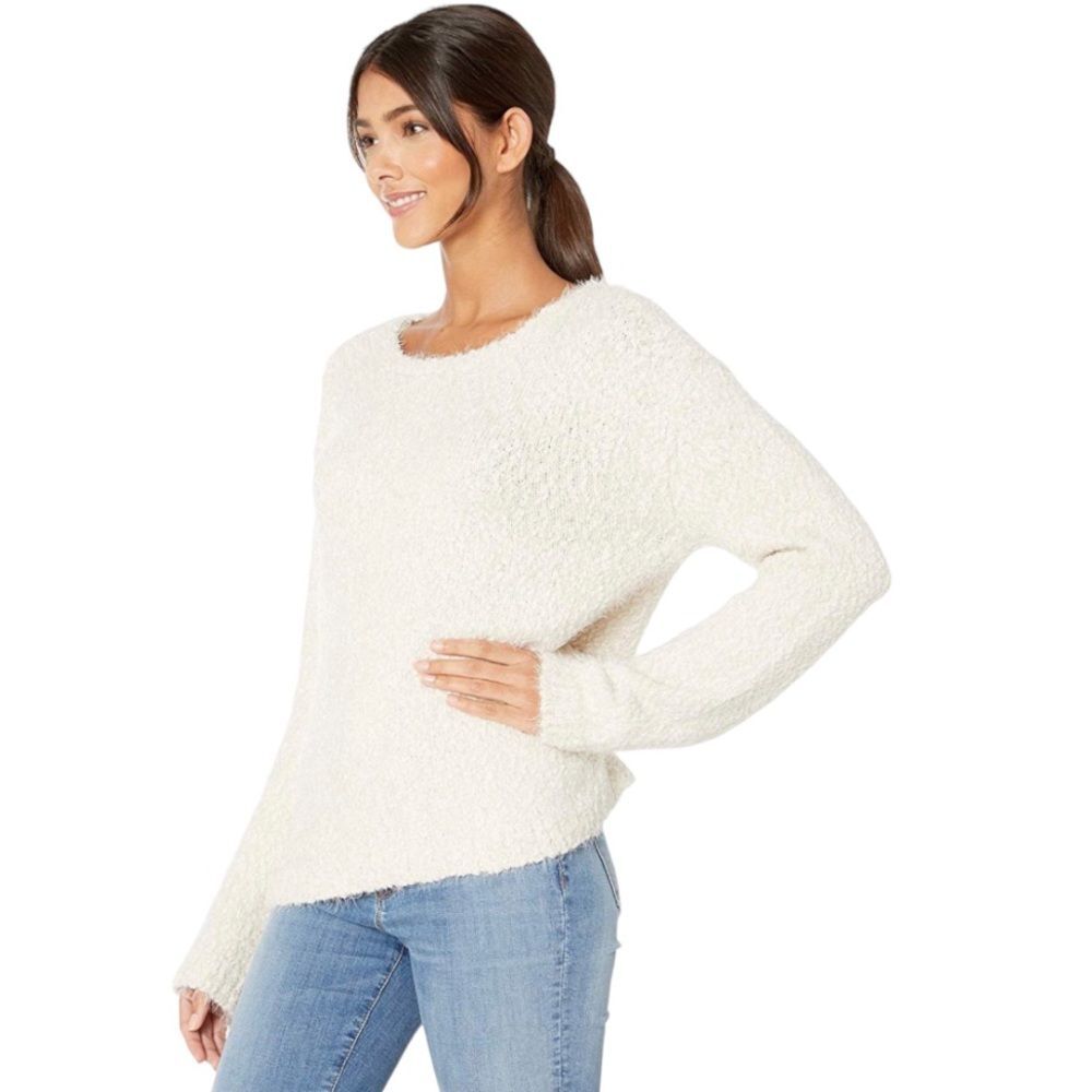 Anthropologie BB DAKOTA Fuzzy Boat‎ Neck Sweater Oatmeal Size M